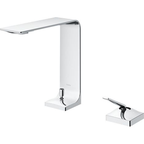 Mezclador monomando de lavabo con 2 orificios saliente ZL 144 mm, altura 174 mm cromado TOTO