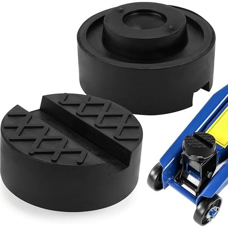 2 supports en caoutchouc pour cric de voiture, cric de voiture générique support en caoutchouc du cric, support en caoutchouc pour chandelle, pad de levage pour cric de manœuvre et ponts (1/5)