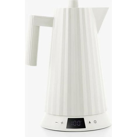 Alessi MDL21-W Bollitore Elettrico Plisse' con Controllo Temperatura Regolabile 1.7 L 1850-2200 W colore Bianco
