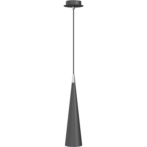 Lampadario A Sospensione Moderno Nevill Metallo Nero 1 Luce Gu10 40W (1/5)