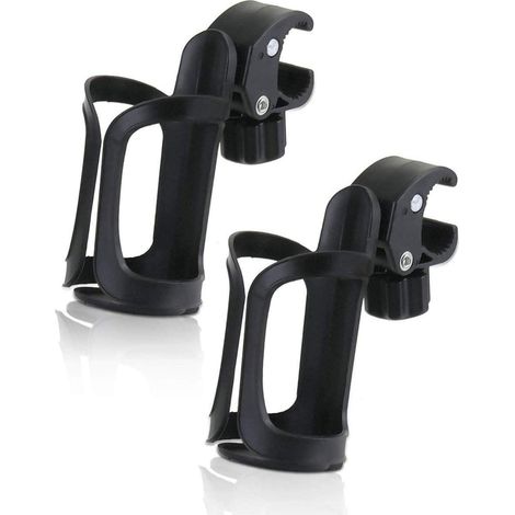 Lot de 2 Porte Bidons, Porte-Bidon Réglable,Porte-Gobelet de Vélo,Porte-Bouteilles Poussette,360 Degrés Rotatif Porte-Bidon pour Poussettes, Vélo de Montagne, Fauteuil Roulant (1/2)