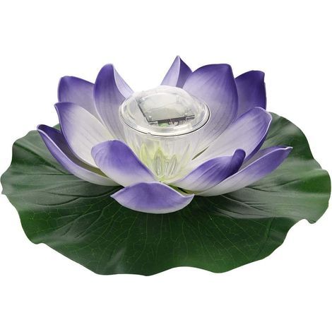 Nenuphar Solaire Lampe,Imperméable à l'eau Solaire Multicolore LED Couleur Changeante Lotus Fleur De Lampe De Fleur en Plein Air Flottant Jardin Piscine Bassin Lumière(2)