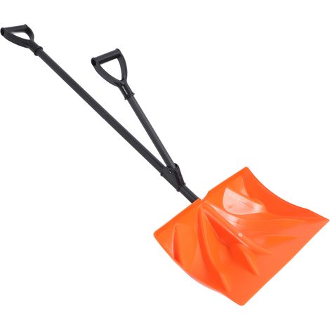 Pelle à neige double usage, portable, avec poignée antidérapante pour un déneigement facile et un jardin extérieur (1/5)