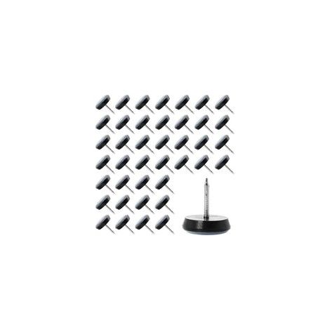 40 Pièces Patins pour Chaises 19 mm en Téflon Patins pour Meubles Ronde Patin Chaise a Clouer Protéger Les carrelages, Les sols en Bois, Les chaises, Les Tables et Les Lits