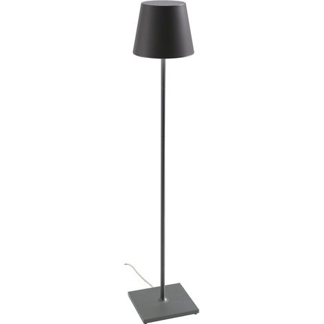 Lampadaire Poldina Gris Foncé 230V Avec Prise Lampadaire 28X150Cm Design Moderne En Aluminium (1/4)