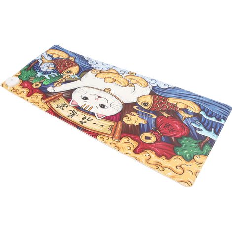 Tapis chauffant de bureau 80x33 cm, 3 niveaux de chaleur, minuterie réglable, pour espace de travail et domicile, prise européenne 100-240V (1/5)