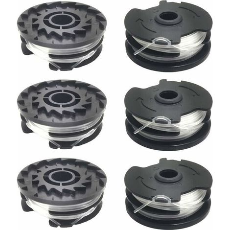 6er-Packung Spulen mit 1,6 mm Nylonfaden für LIDL Parkside Rasentrimmer – Spiraldesign für effizientes Schneiden – Kompatibel mit PRTA 20-Li, PRT 300, PRT 550 (1/4)