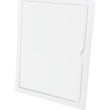 Tapa de visite rectangulaire encastrable 21,5 x 26,5 cm – ABS blanc – Ouverture push-pull pour accès facile aux systèmes cachés
