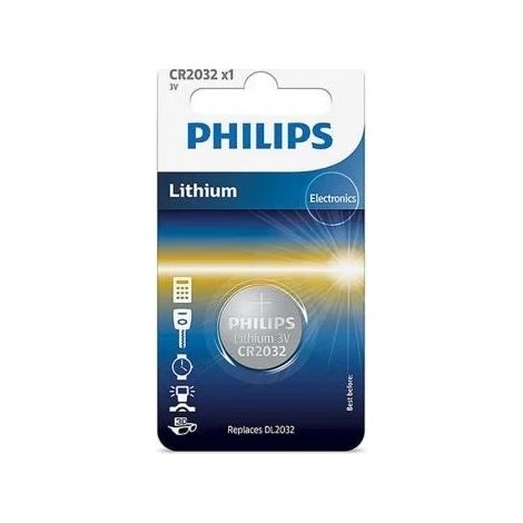 Pila Philips CR2032 01B Litio 3V Alta Duración Ideal para Dispositivos Pequeños  Oferta exclusiva