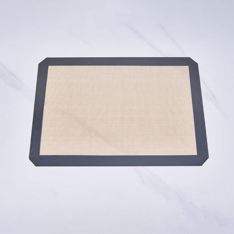 Silikon-Backmatte, 1 Stück, 41 x 29 cm, wiederverwendbar, antihaftbeschichtet, geeignet zum Backen von Keksen, Brot usw. (1/5)