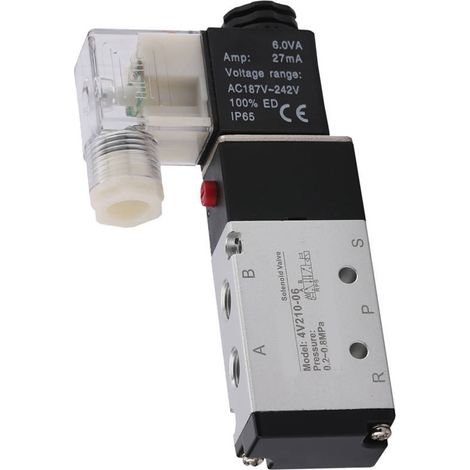 Électrovanne pneumatique à cinq voies et deux positions, sélection multiple de tension, type Airtac 4V210-08/06-DC24V (1/5)