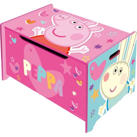 Peppa Spielzeugtruhe Rosa mit Illustrationen von Peppa Pig