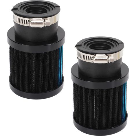 Deux filtres à air coniques à clipser pour moto, à haut débit, pour la protection du moteur, adaptés aux buses de carburateur de 28 mm à 48 mm, noirs. (1/5)