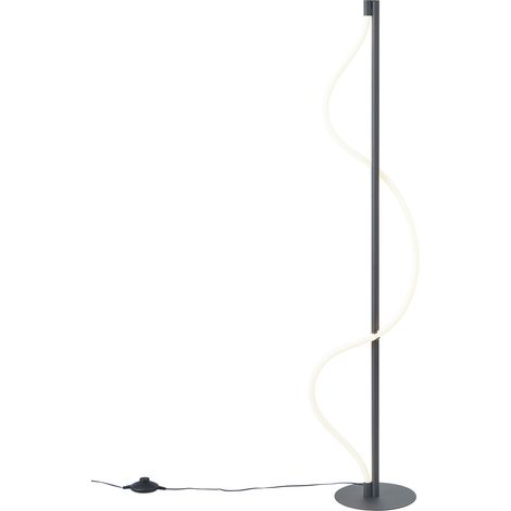 QAZQA Moderne Stehleuchte Schwarz inkl. LED 3-Stufen-Dimmbar -