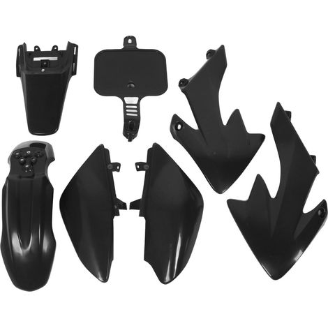 Kit completo di pellicole protettive in plastica per carenatura moto CRF50 XR50 da 50cc a 160cc, colore nero. (1/4)