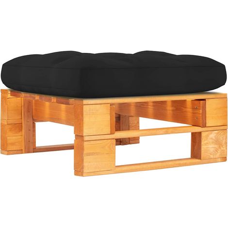 vidaXL Pouf palette de jardin marron miel bois de pin imprégné (1/5)