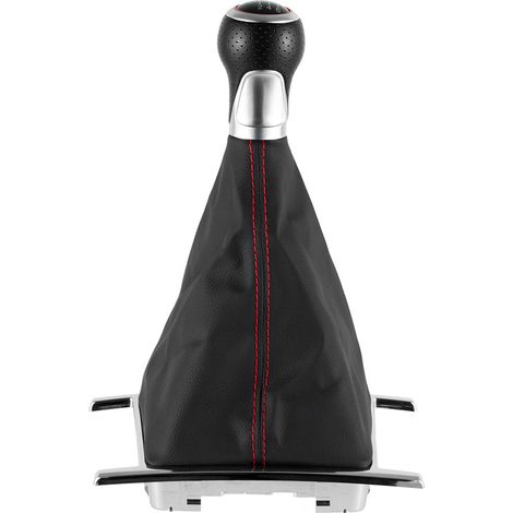 Suitable for Volkswagen Amarok vehicles, modification parts kit for the gear knob dust cover, black and red gearshift lever, 5-speed, one set.--BIEMMEDUE (1/4)