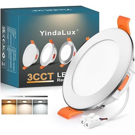 LED Recessed Spotlight Extra Flat 5W Ceiling Spotlights IP44 Bathroom Spotlight Warm White Neutral White Cool White Adjustable Hole Φ65-75mm AC220-240V (1/5)