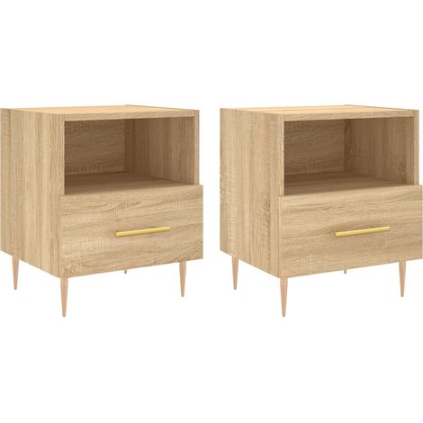 Maison Exclusive - Nachttische 2 Stk. Sonoma-Eiche 40x35x47,5 cm