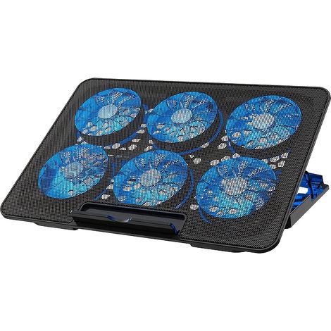 Verstellbarer Laptopständer mit 2 USB-Anschlüssen - geeignet für MacBook, PC und Tablets, Kühlständer, passend für Geräte von 30,48 bis 45,72 cm.