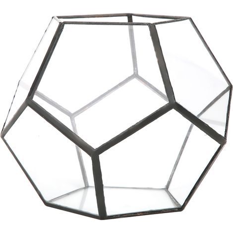 Pot de fleurs en verre de forme géométrique élégante plantes succulentes jardinière conteneur décoration de paysage (1/5)