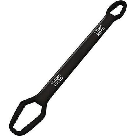 Clé À Cliquet Universelle - Tête Double Auto-Serrante - Pour Électricien Et Plombier - 23 Cm - Métal (1/5)