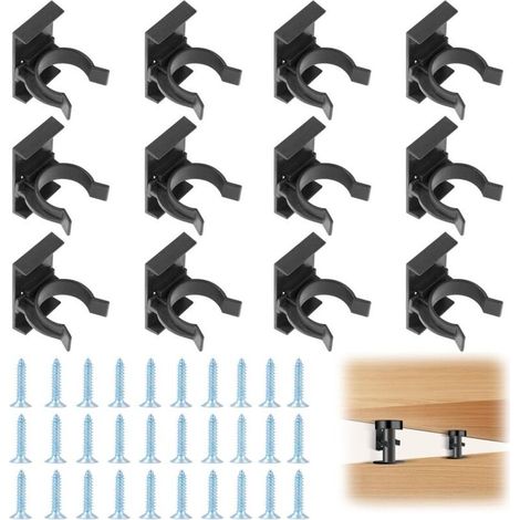 12pcs Clip de Fixation pour Plinthes, Clips pour Plinthes de Cuisine, avec 30 vis, pour pieds de cuisine de 27 à 33 mm (1/5)