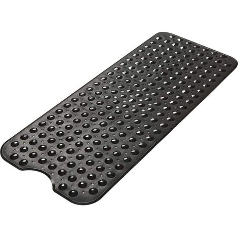 Tapis de douche galet anti-moisissure et anti-dérapant (100 x 40 cm, Noir Clair)-Fei Yu