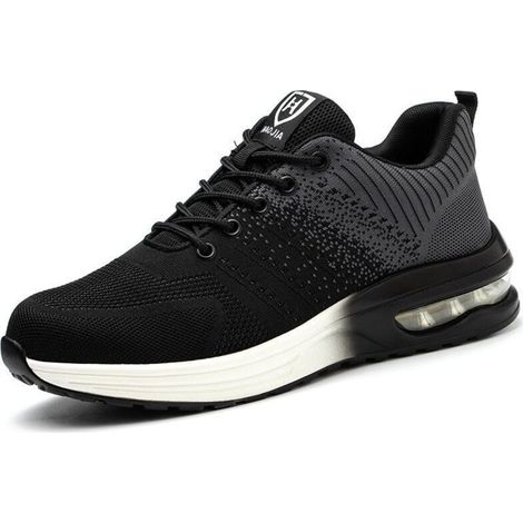 Baskets de SéCurité, Baskets de Travail Avec Embout En Acier, Chaussures de SéCurité LéGèRes Et Confortables, Baskets de Travail Industrielles Avec Coussin D'Air,Couleur:Gris,Taille 42 EU (1/5)