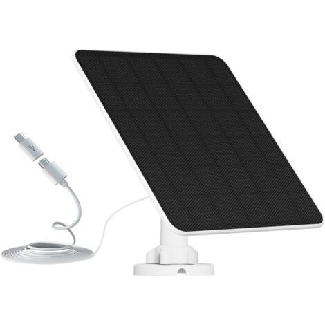 6W solar panel for security camera, USB, 5V DC rechargeable, 3m cable, compatible with surveillance cameras. (1/5)