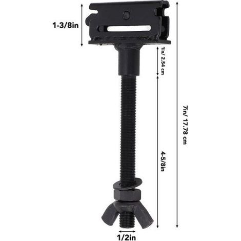 Support Pneu De Secours - Acier Galvanisé Zinc - Pour Rails E Track Et X Track - 7 Pouces - 1 Pièce (1/5)