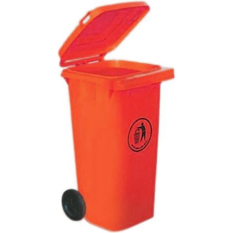 Poubelle Rouge en Polypropylène, 120L ( Prix pour 1 )