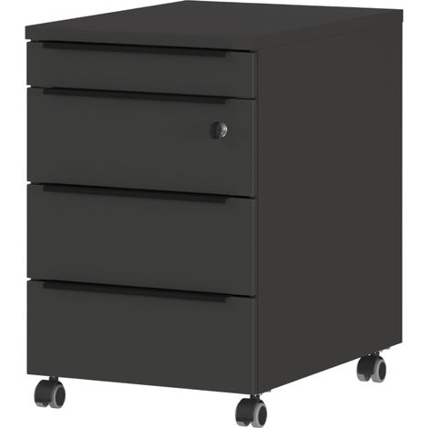 bümö Space Rollcontainer mit Schloss Graphit