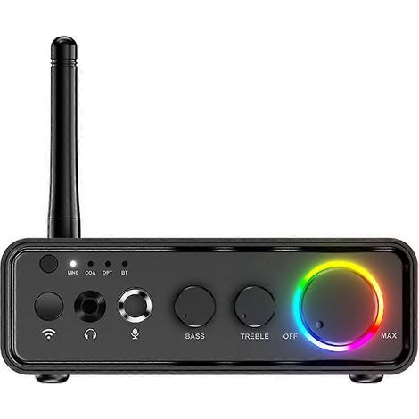 Mini-Audio-Leistungsverstärker 100W x 2, außergewöhnliche Audioqualität, mit Bluetooth und 5,3-mm-Klinkenanschluss. (1/5)