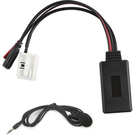 Adaptateur micro mains libres Bluetooth RD4 pour autoradio Peugeot (12 broches), compatible musique, AUX et appels. (1/4)