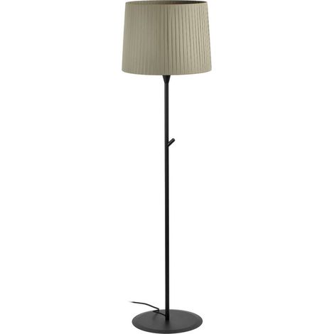 Faro SAMBA - Lampadaire Abat-jour Tappered Ronde Noir, E27 (1/4)