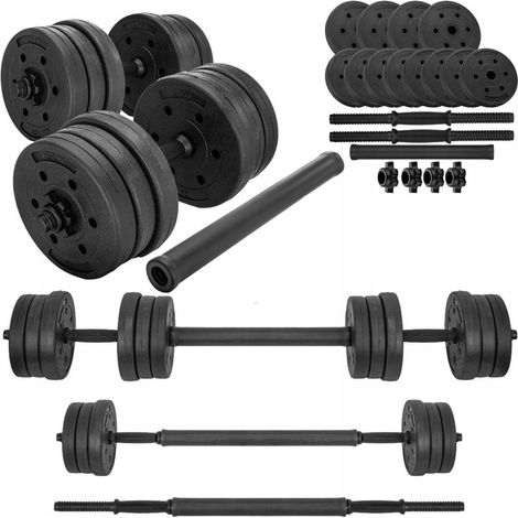 SET DI MANUBRI REGOLABILI IN BITUME BARRA BARRA 2x10kg 20KG