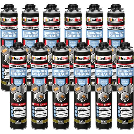 Brunnenschaum 12 x 750ml Bauschaum Montageschaum Pistolenschaum IsolBau (1/5)