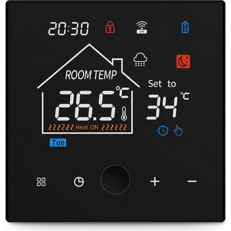 Thermostat WiFi filaire à piles, montage en saillie, programmable, pour chaudière murale à gaz K3 (1/5)