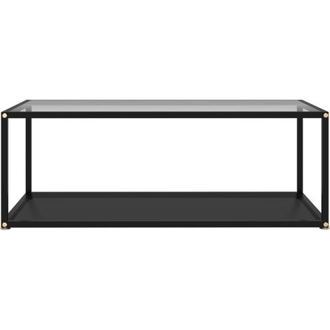 Maison Exclusive - Couchtisch Transparent und Schwarz 100x50x35 c