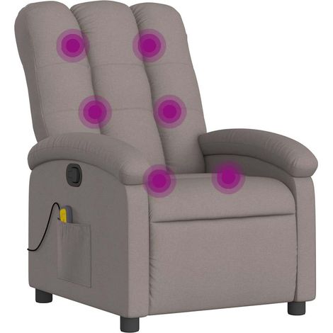Maison Exclusive - Massagesessel Taupe Stoff
