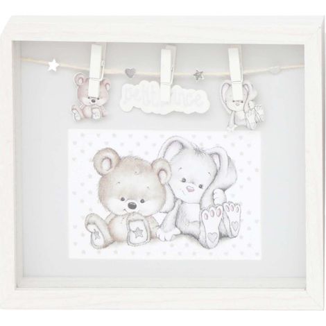 Cadre blanc en bois bébé pour photo 10 x 15 cm Petit prince