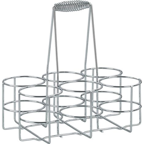 Porte-bouteilles portable (vin/bière) — Design à 6 compartiments — Style moderne et minimaliste