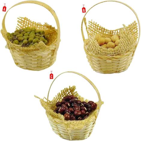CESTO CON ALIMENTI ALL'INTERNO, Ø4.5xh6 cm, MODELLO ASSORTITO