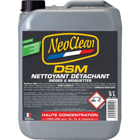 Nettoyant détachant sièges & moquettes - bidon de 5 litres - Ce produit de marque NEOCLEAN est neuf.