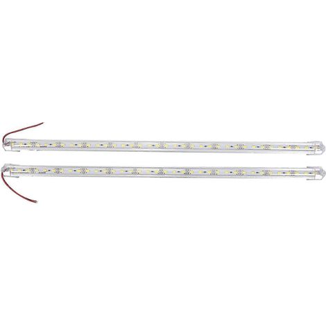 WINOMO 2 Stck Aluminium Starre LED Streifen Stab Licht Wasserdichtes 12V 50CM (Warmes Wei) (1/5)