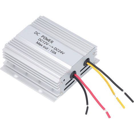 Convertisseur DC 12V vers 24V 10A 240W en aluminium pour voiture, bus, LCD, stable et sécurisé (1/5)