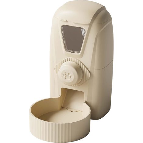 Fontaine à eau suspendue pour animaux de compagnie, appareil de grande capacité avec circulation d'eau pour le salon, beige.-AquaForge (1/5)