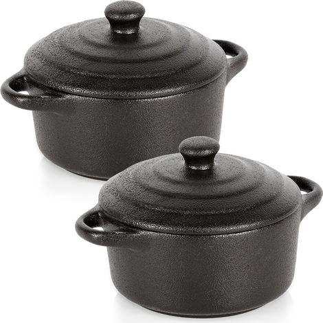 Porzellan-Backschüsseln mit Deckel, 300 ml, 2 Stück. (1/5)