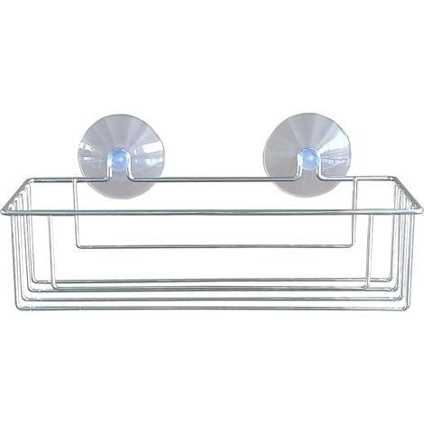 Panier de Douche (25,5 x 10 x 9 cm) Filaire Basic Chrome, Métal (1/4)